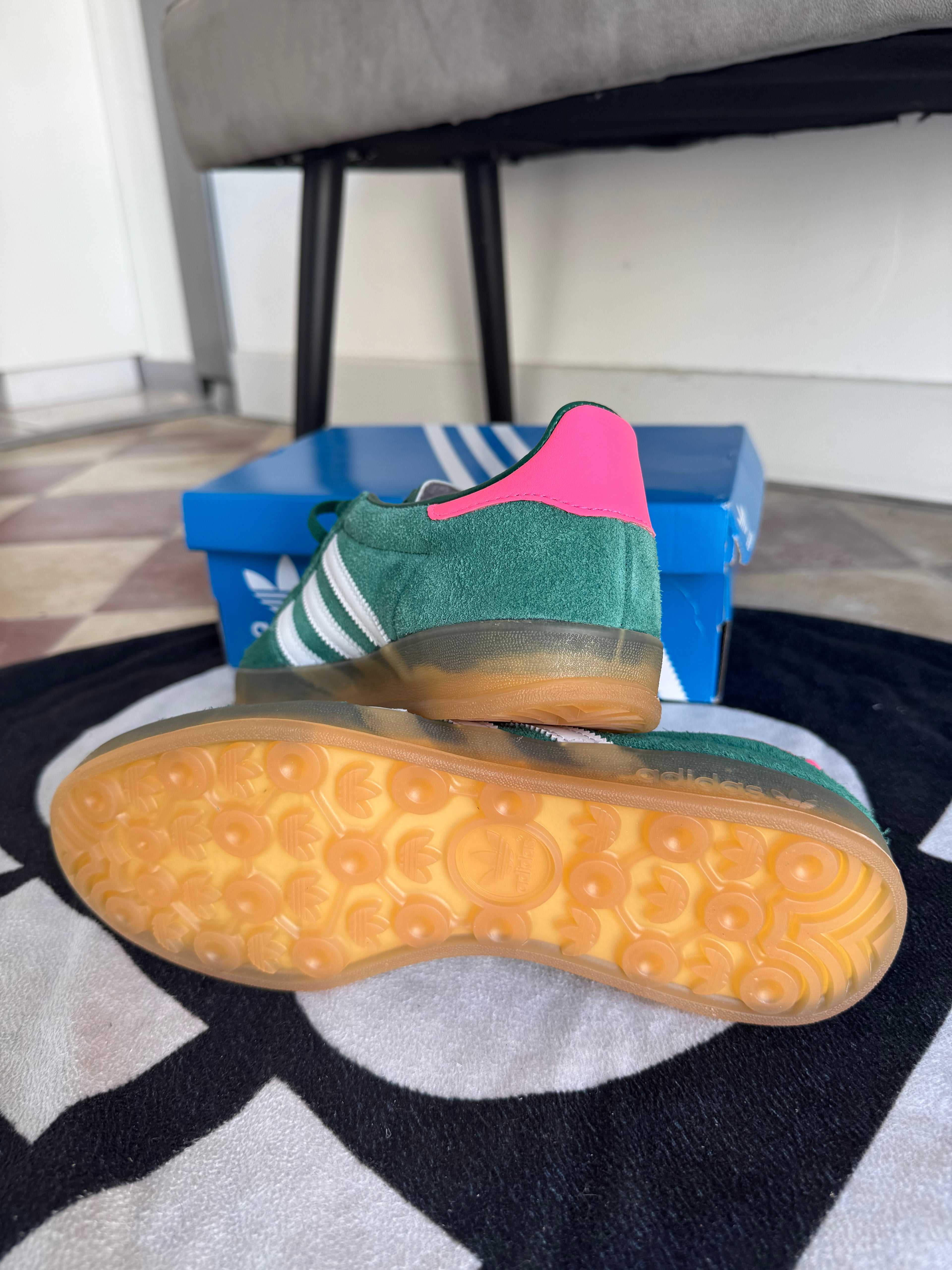 Adidas Gazelle Indoor Collegiate Green Lucid Pink (Taille 39 1/3)