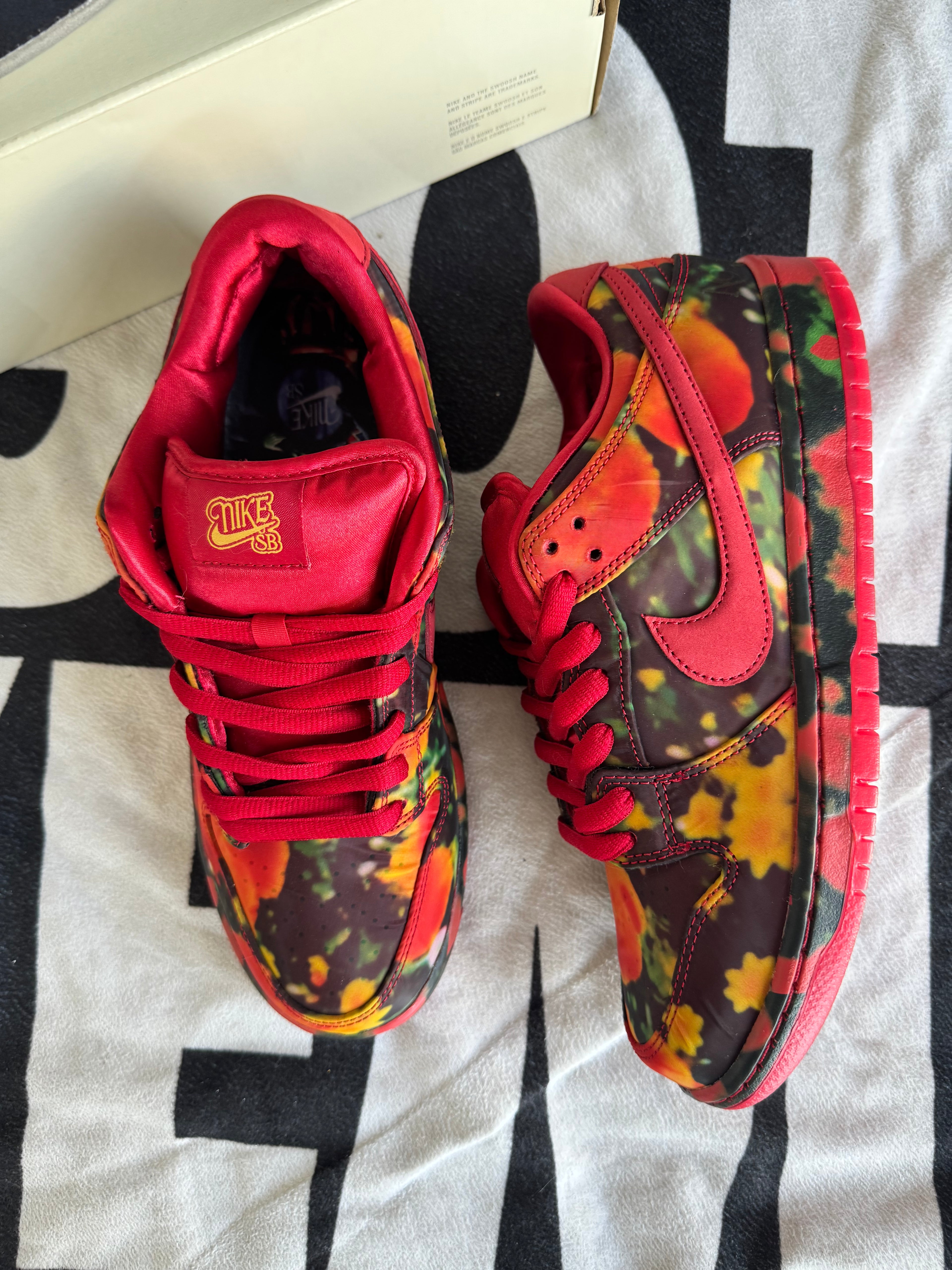 Nike SB Dunk Low The Wizard of Oz Poppy Field (Taille 42.5)