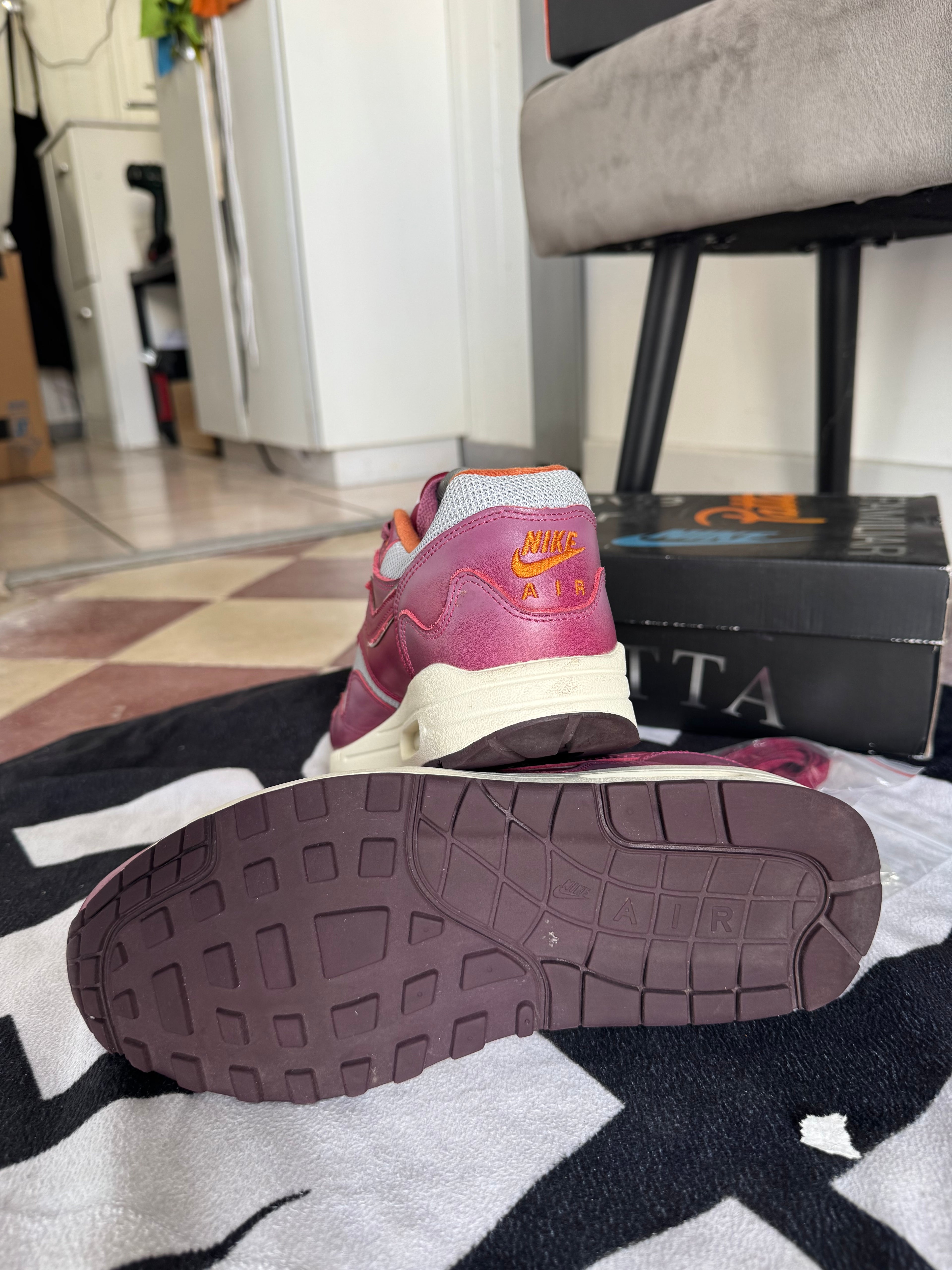 Nike Air Max 1 Patta Rush Maroon (Taille 42)