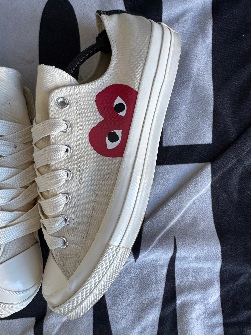 Converse Chuck Taylor All Star 70 Ox Comme des Garcons PLAY White (Taille 46.5)