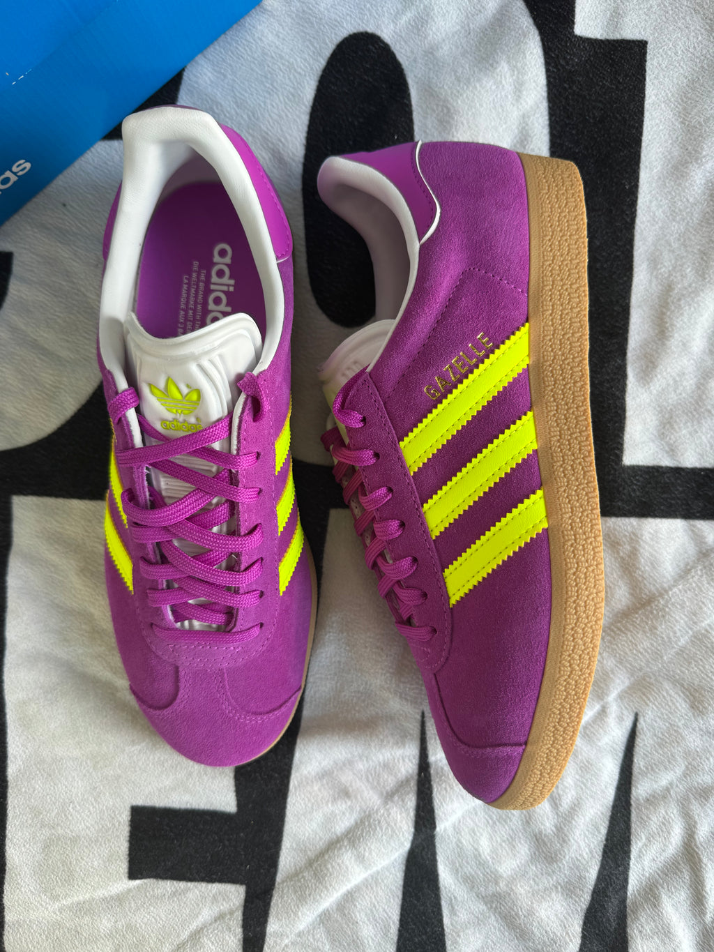 Adidas Gazelle Purple Burst Solar Yellow (Taille 39 1/3)