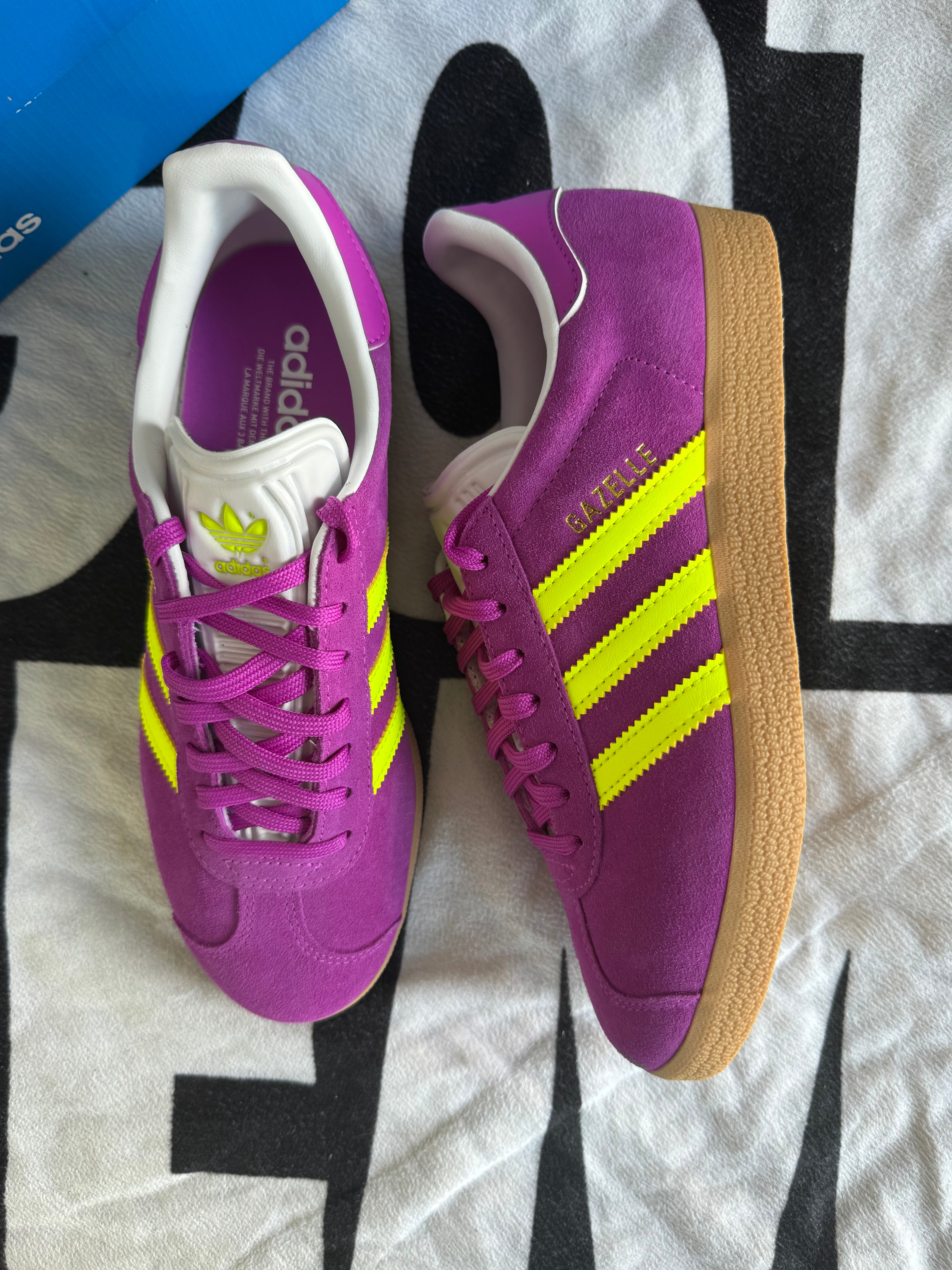 Adidas Gazelle Purple Burst Solar Yellow (Taille 39 1/3)