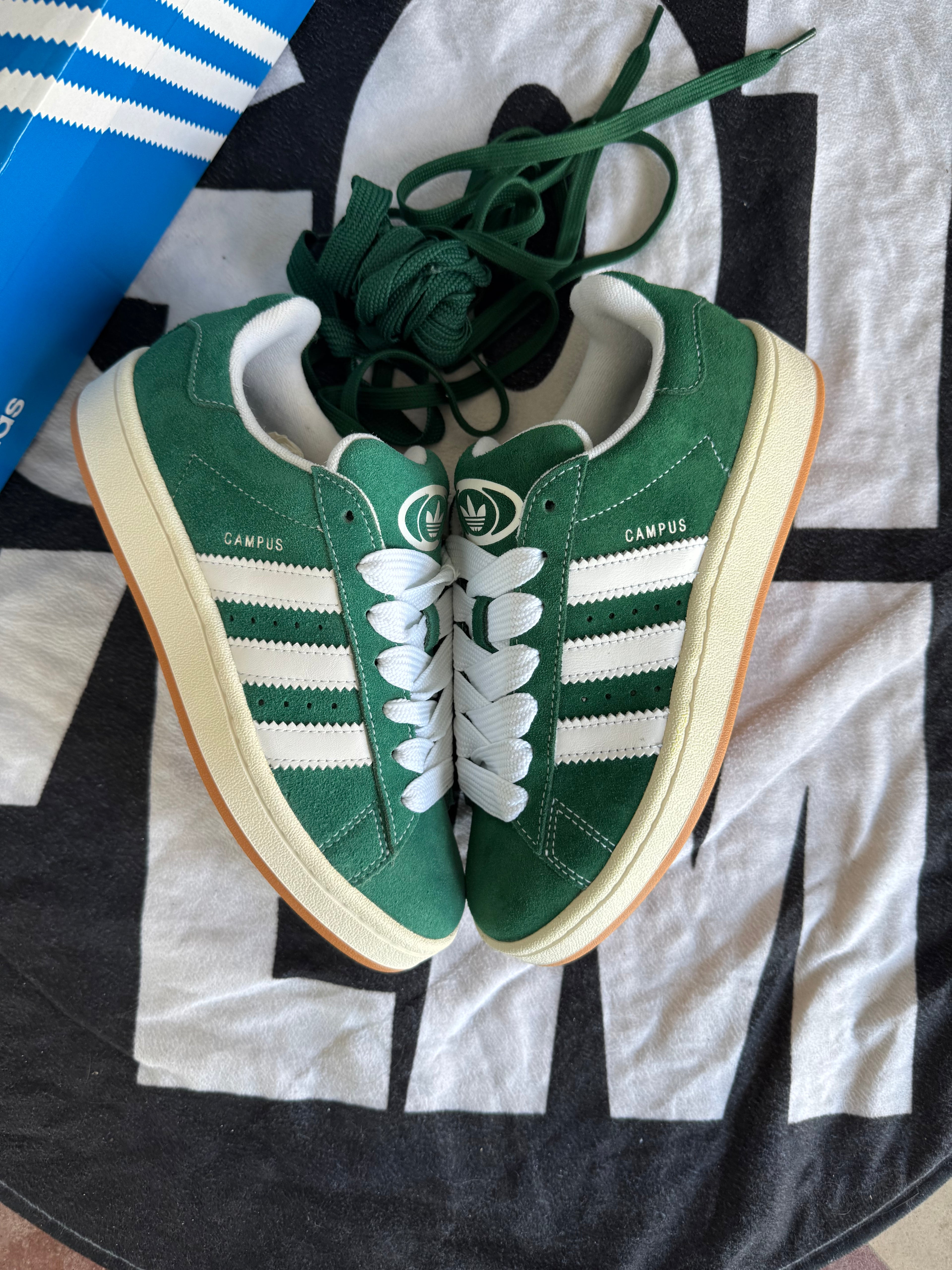 Adidas Campus 00s Dark Green Cloud White (Taille 38 2/3)