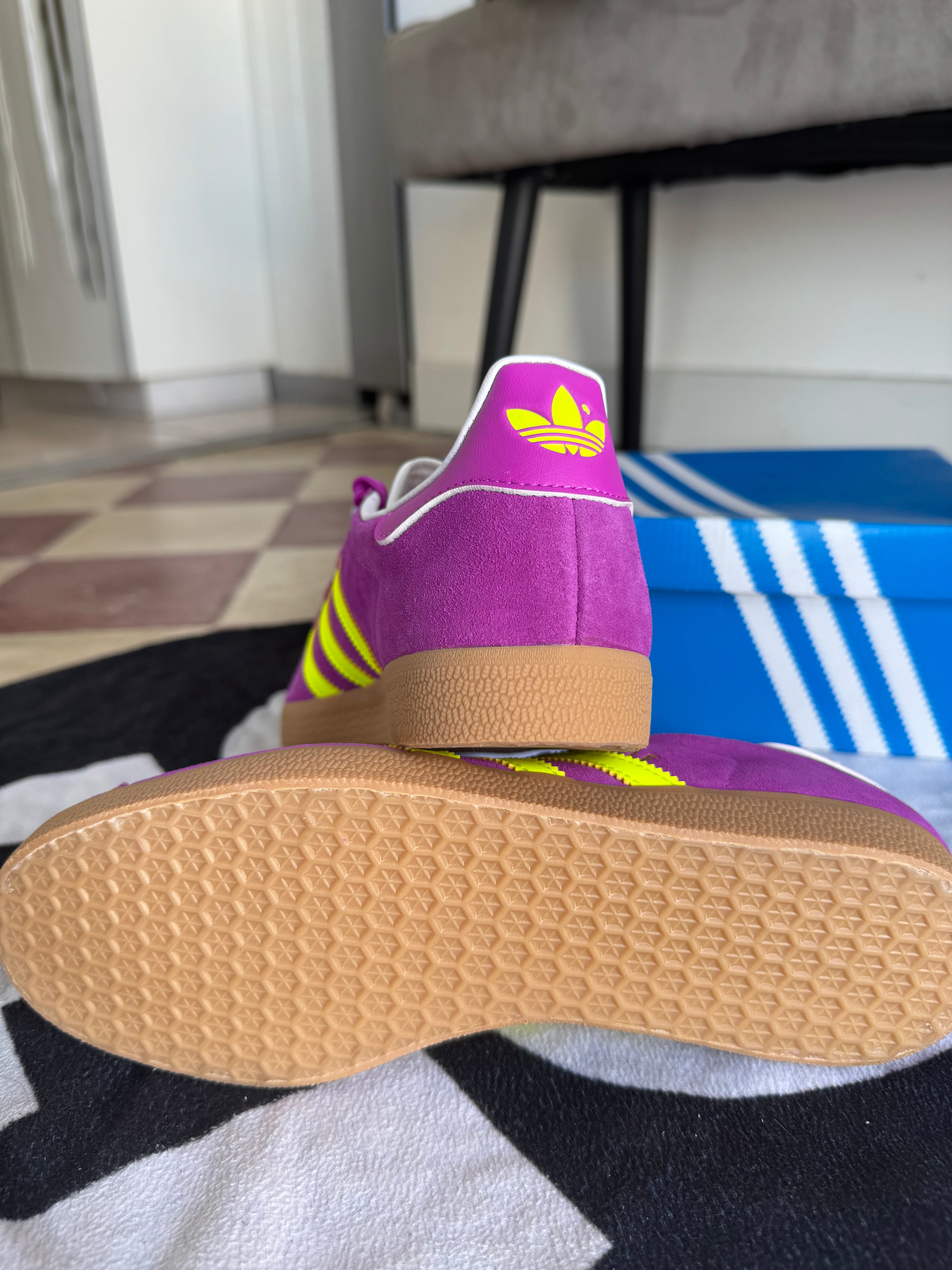 Adidas Gazelle Purple Burst Solar Yellow (Taille 39 1/3)