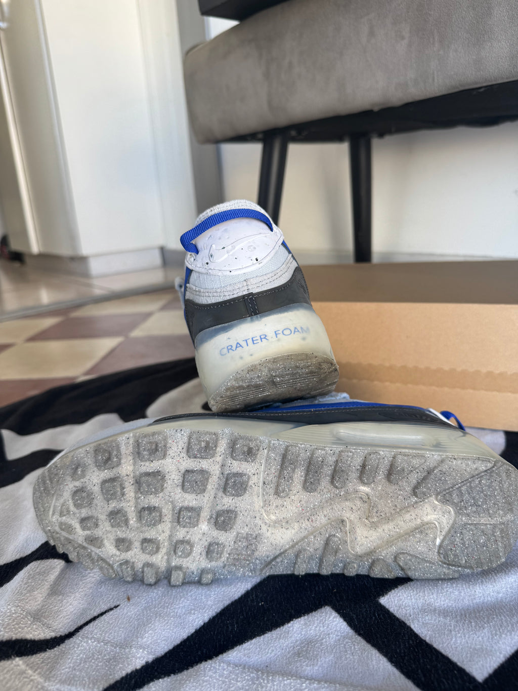 Nike Air Max 90 Terrascape Pure Platinum Hyper Royal (Taille 44.5)