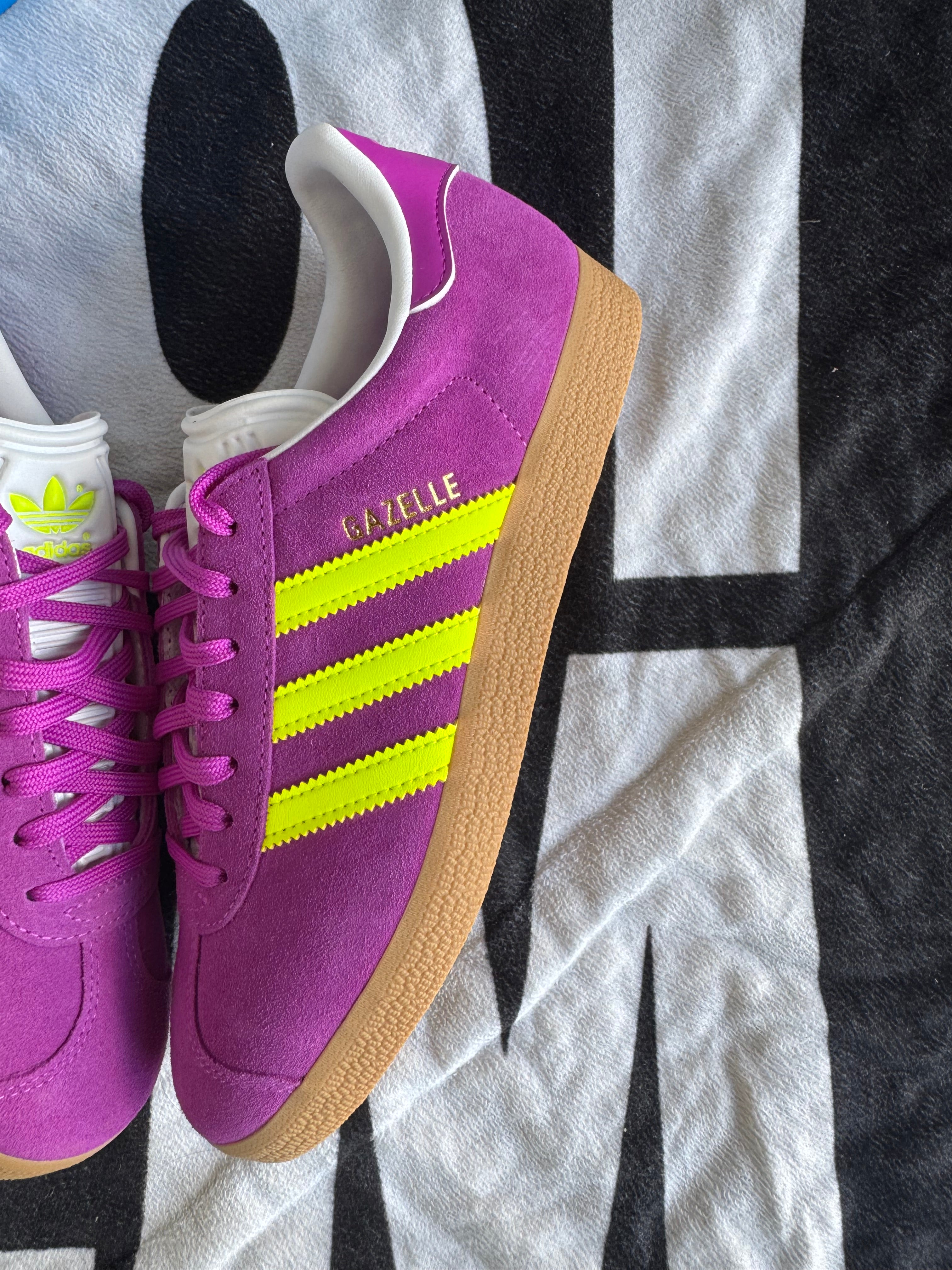 Adidas Gazelle Purple Burst Solar Yellow (Taille 39 1/3)