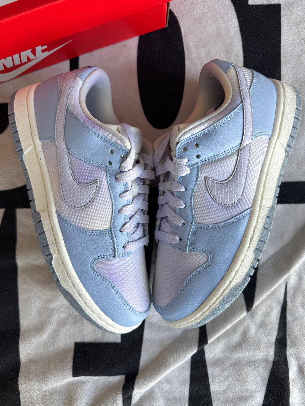 Nike Dunk Low White Blue Airbrush (Taille 37.5)