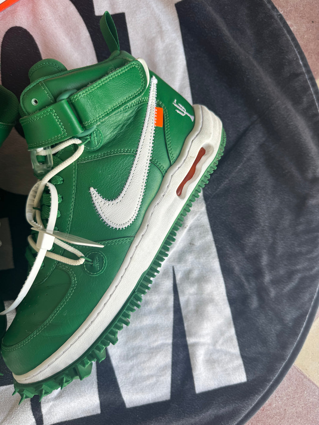 Nike Air Force 1 Mid Off-White Pine Green (Taille 46)
