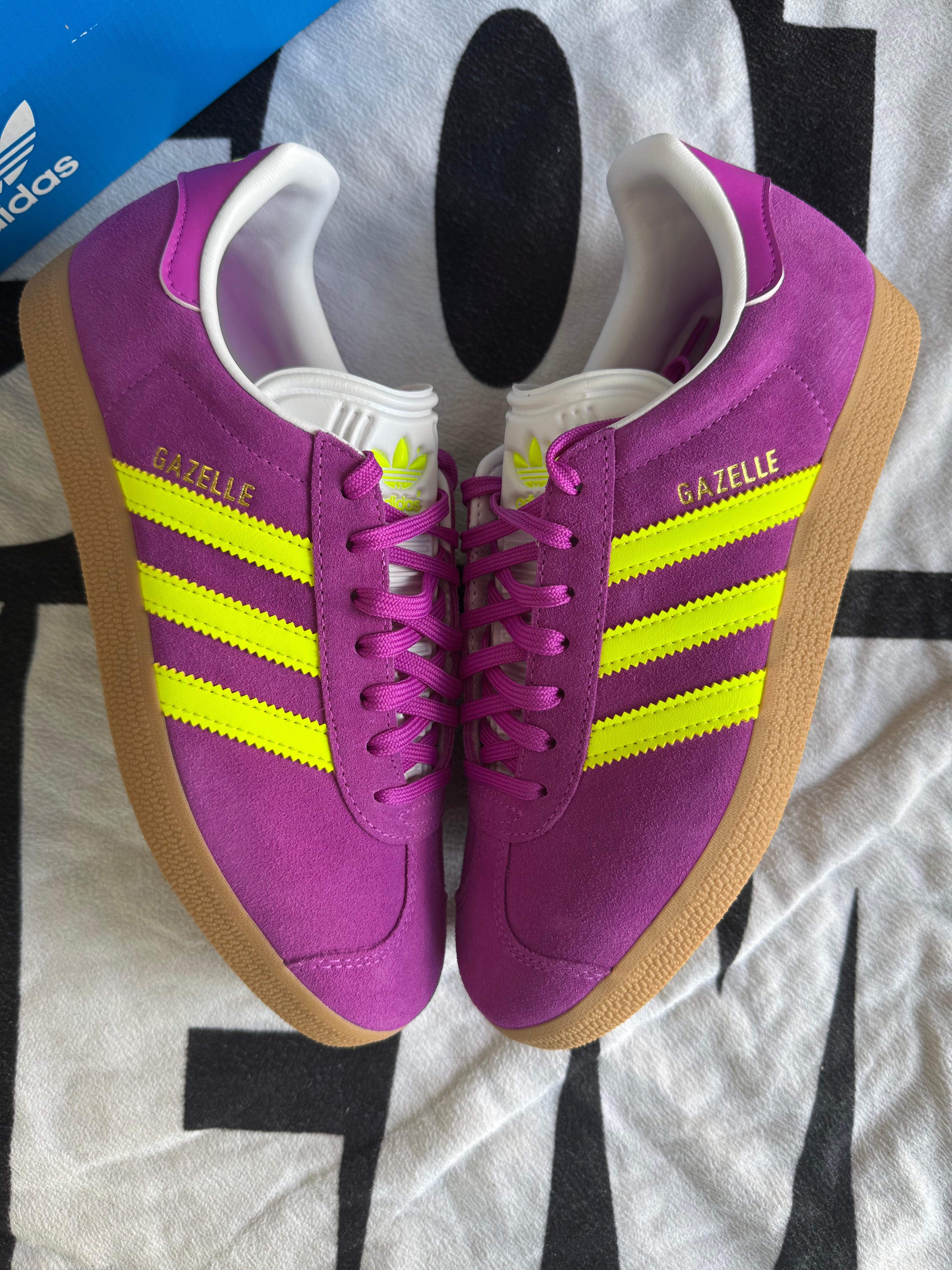 Adidas Gazelle Purple Burst Solar Yellow (Taille 39 1/3)
