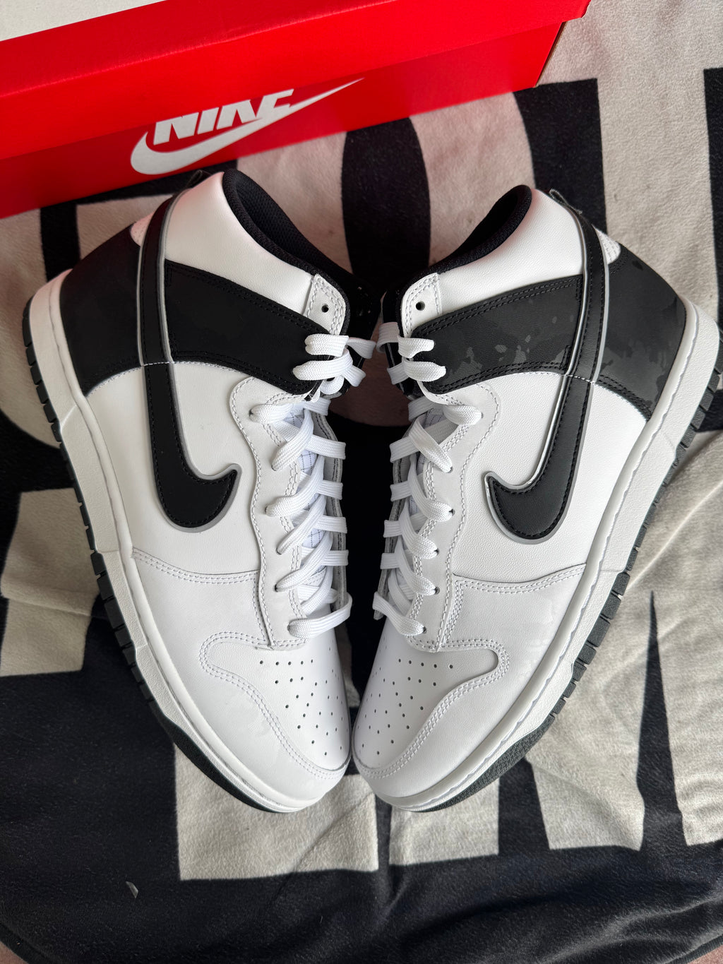 Nike Dunk High White Black Camo (Taille 45)