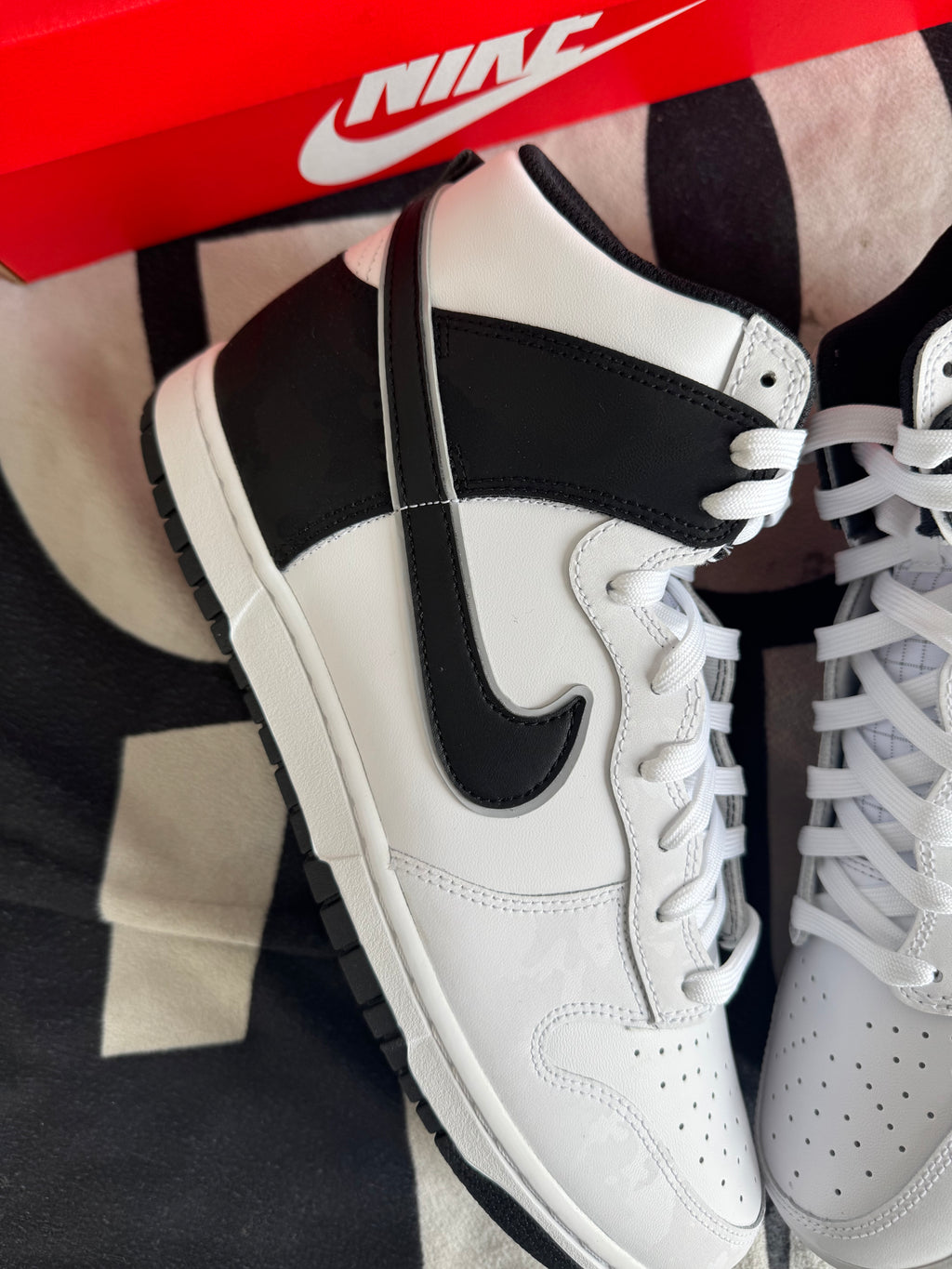 Nike Dunk High White Black Camo (Taille 45)