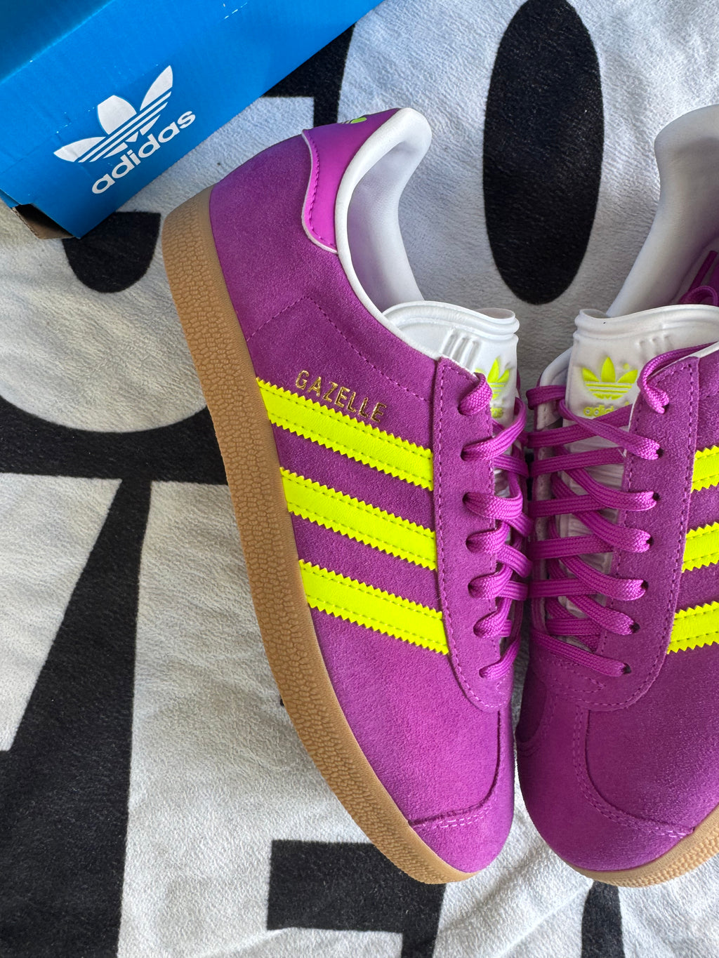 Adidas Gazelle Purple Burst Solar Yellow (Taille 39 1/3)