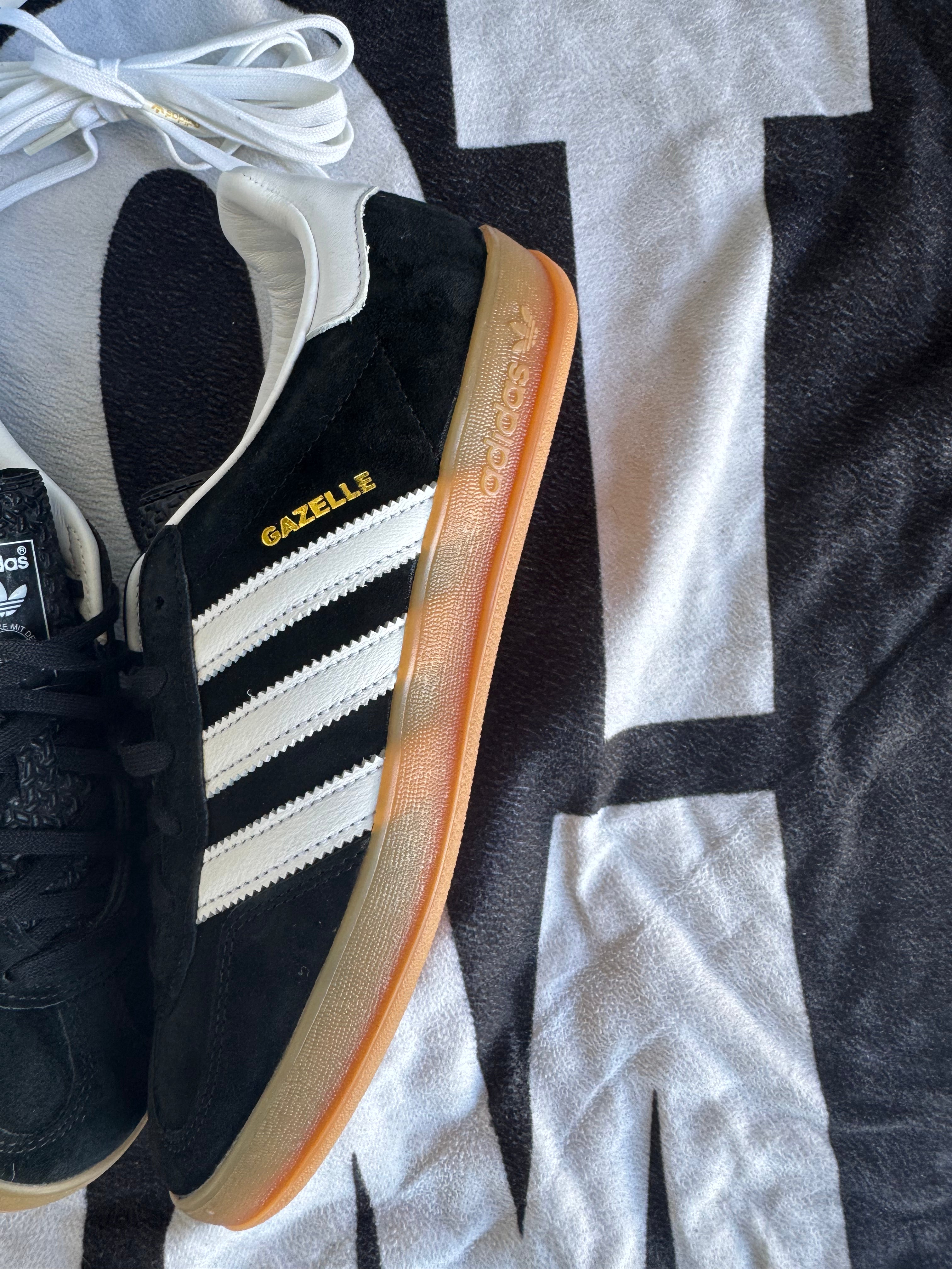 Adidas Gazelle Black White Gum (Taille 40)