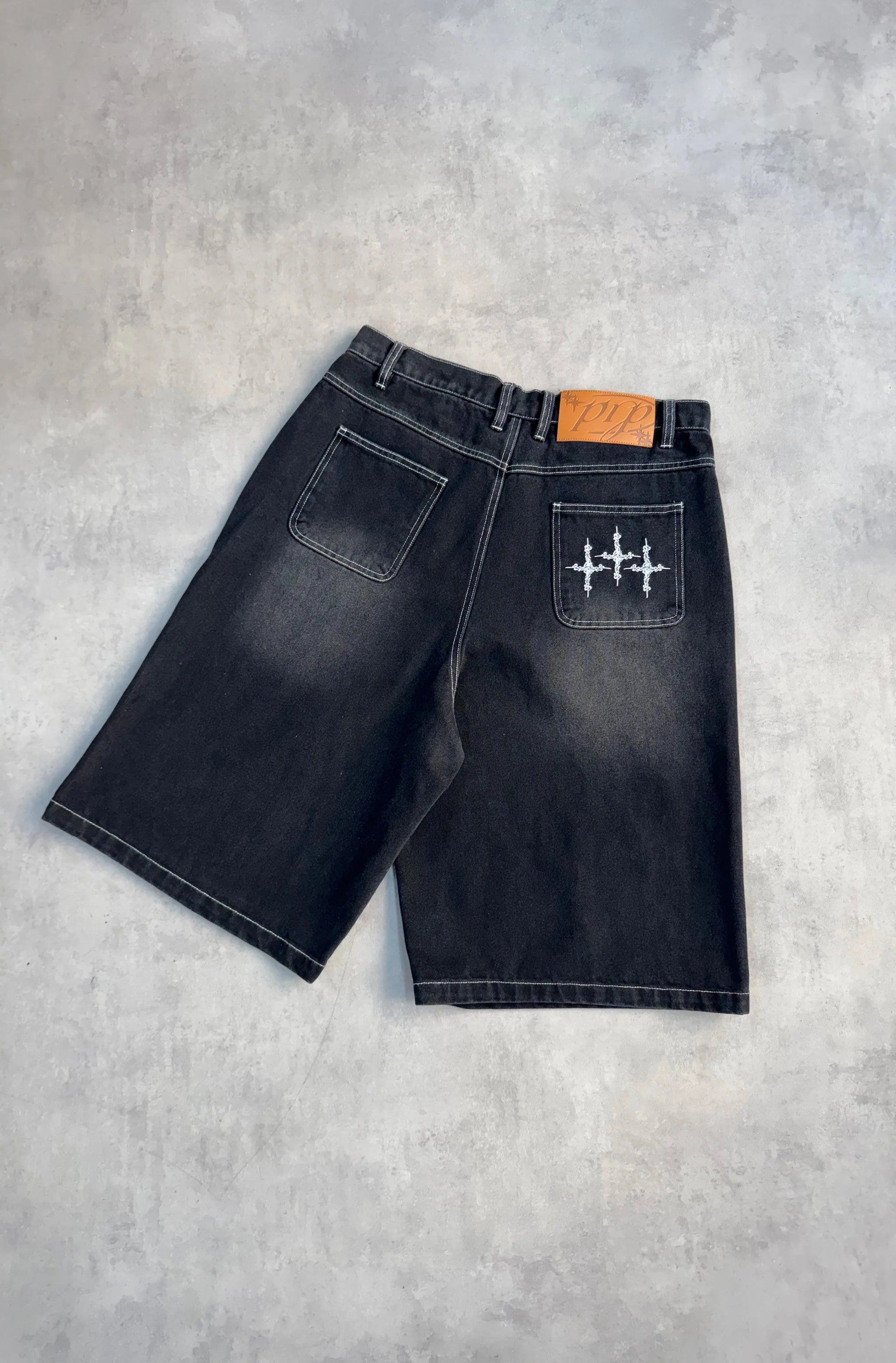 Purple Place FADED BLACK JORTS