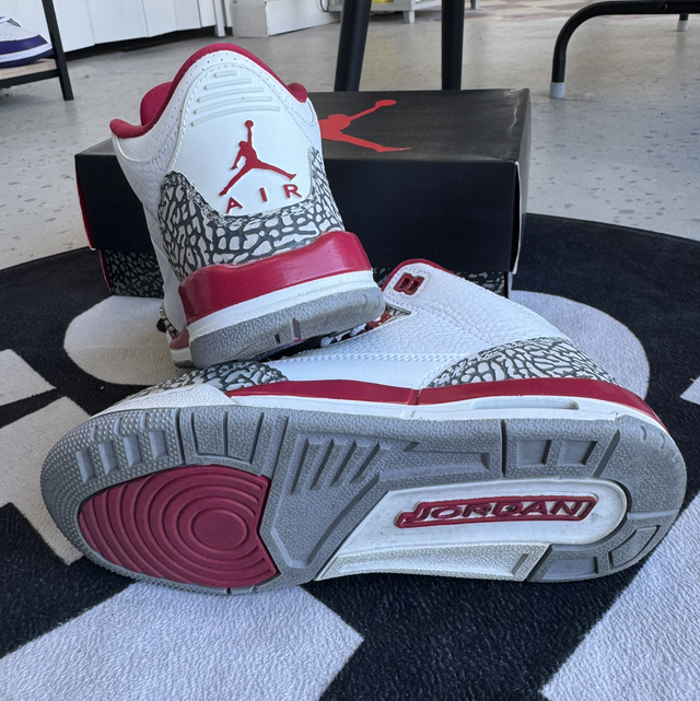 Jordan 3 Retro Cardinal GS (Taille 35.5)