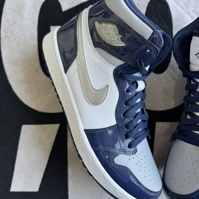 Jordan 1 High Golf Patent Midnight Navy (Taille 44)
