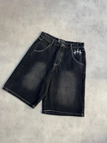 Purple Place FADED BLACK JORTS