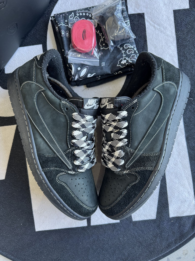 Jordan 1 Low Travis Scott Black Phantom (Taille 47.5)