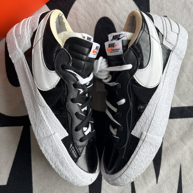 Nike Blazer Low Sacai Black Patent Leather (Taille 46)
