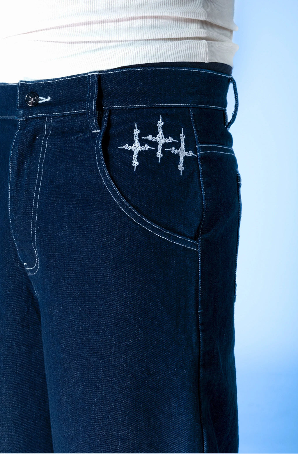 Purple Place NAVY BLUE JORTS
